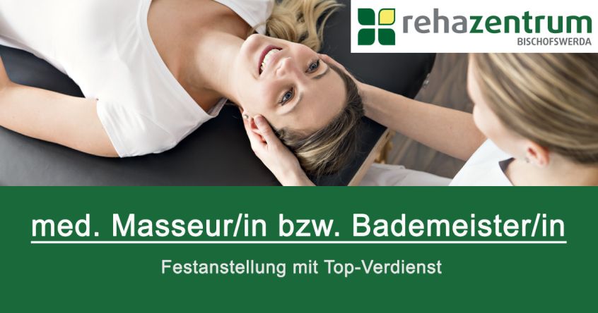 Stellenanzeige medizinsche(r) Masseur/in in Bischofswerda, Vollzeit, Festgehalt + Provision